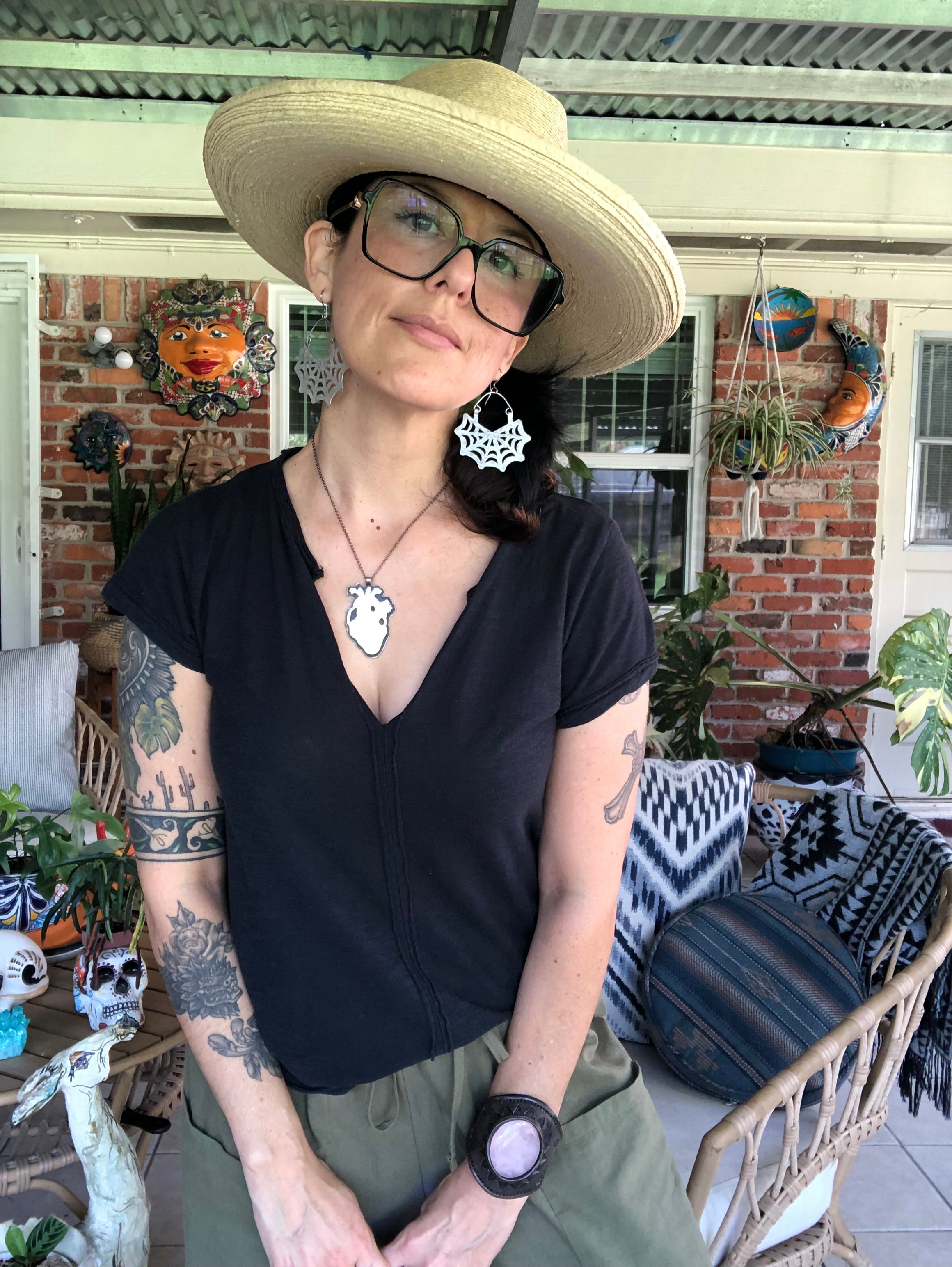 Spiderweb earrings