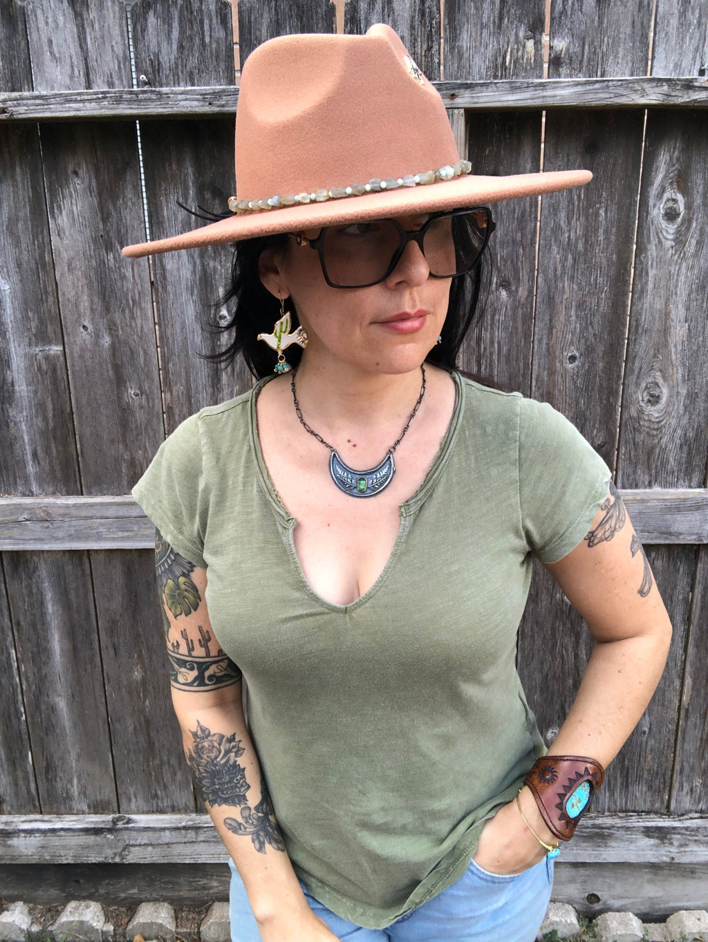 Crystal Hatband, Raw Labradorite and Amazonite Hat Band