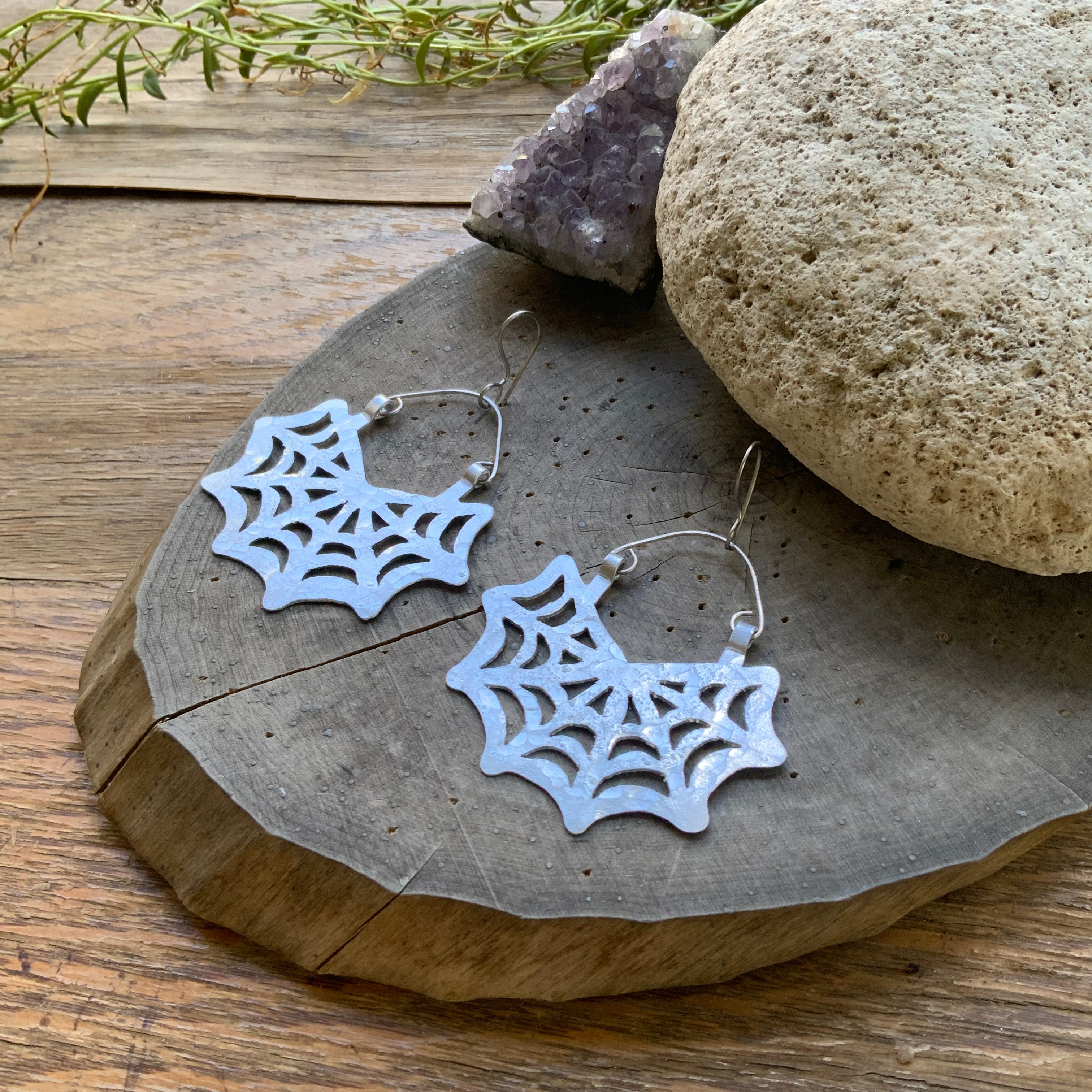 Spiderweb earrings