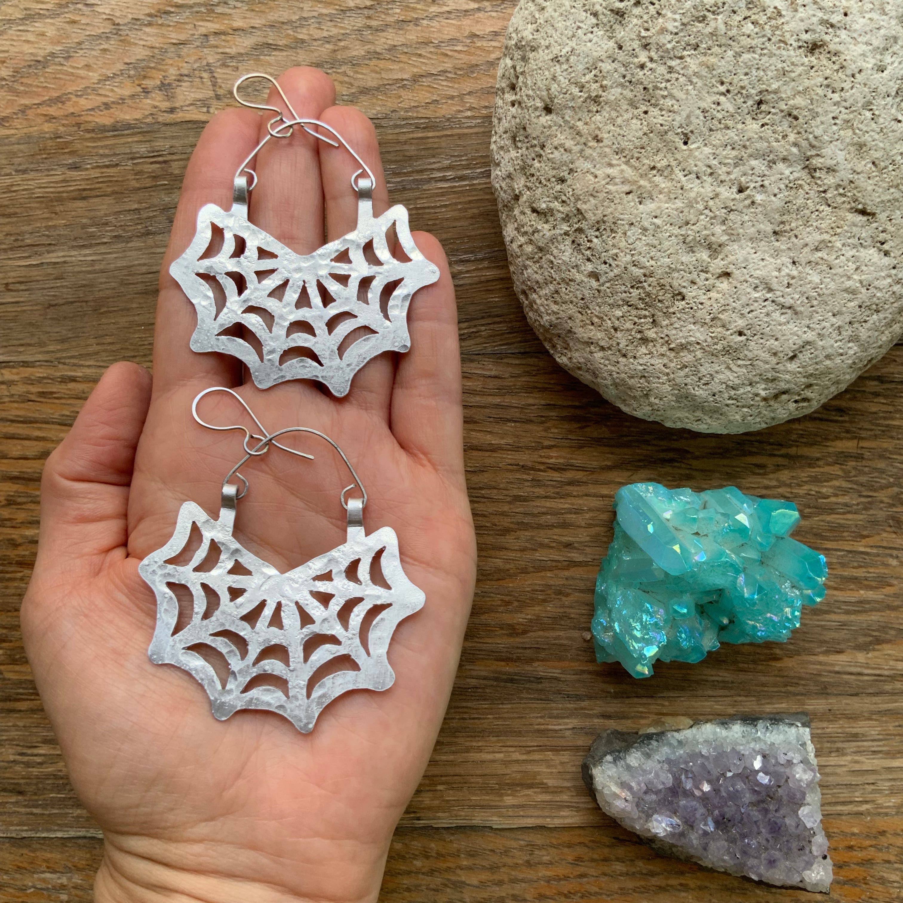 Spiderweb earrings