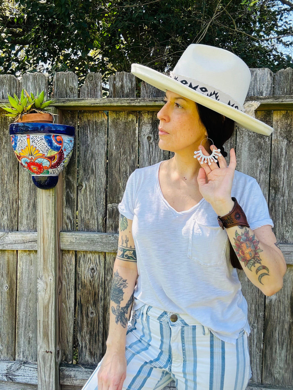 Atomic Sunburst Hoop Earrings: Mid Century Modern Inspired