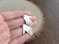 Handmade Metal Hand Earrings: Hammered Aluminum Dangle Jewelry