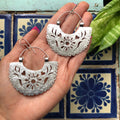 Handmade Metal Papel Picado Earrings: Fiesta Jewelry